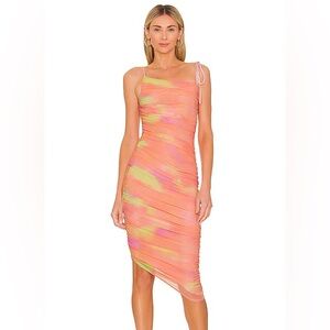 Lovers and Friends Bash Midi Dress Cloud Tie Dye - Size Small